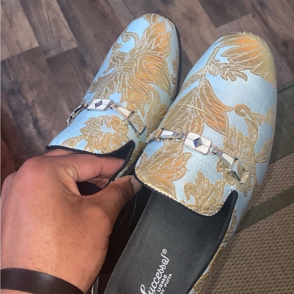 White and Gold dress/prom shoes main image 9